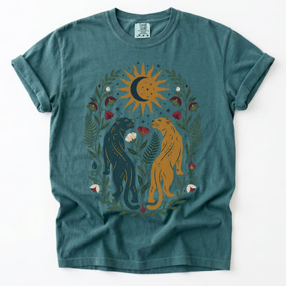 Celestial Felines Vintage Washed T-Shirt