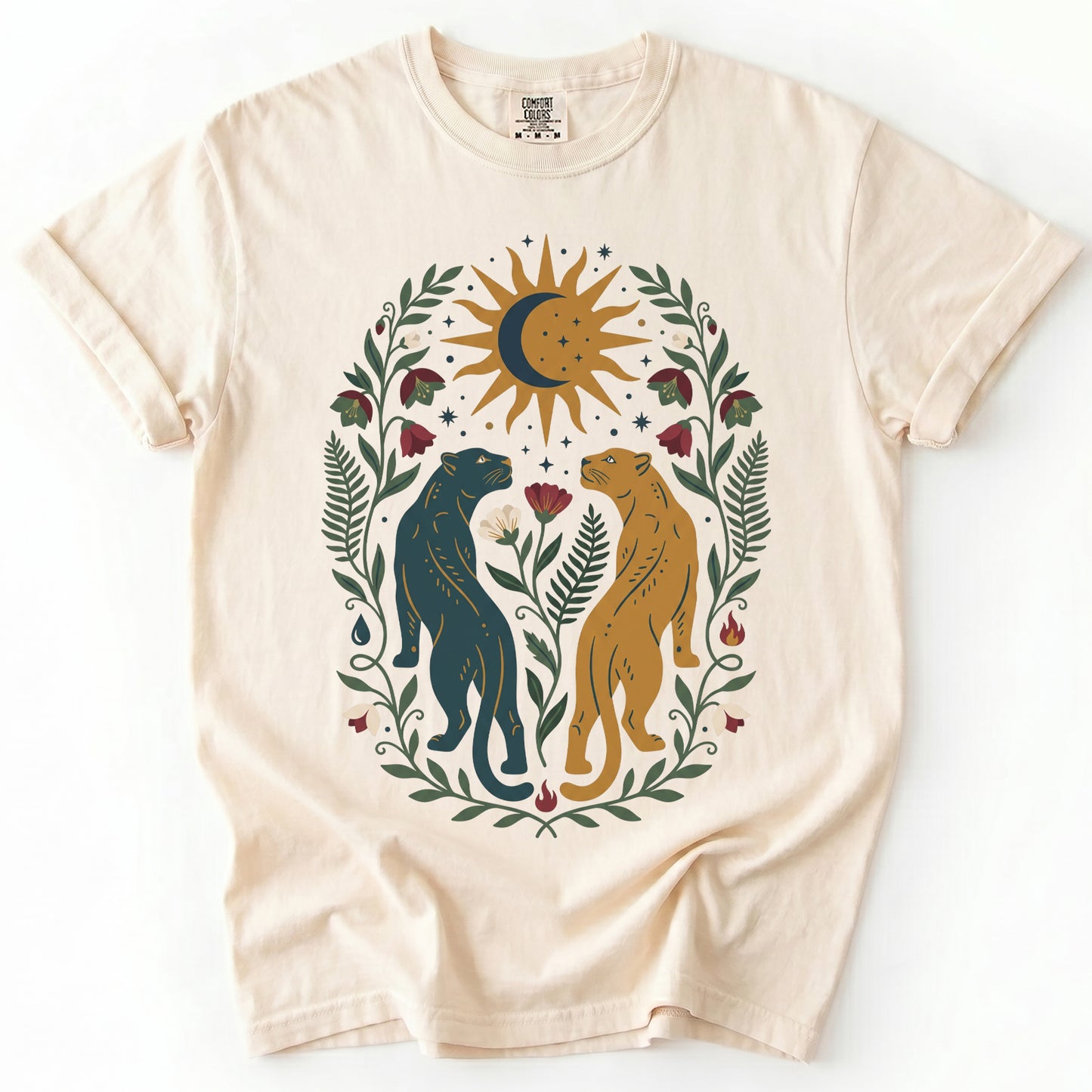 Celestial Felines Vintage Washed T-Shirt