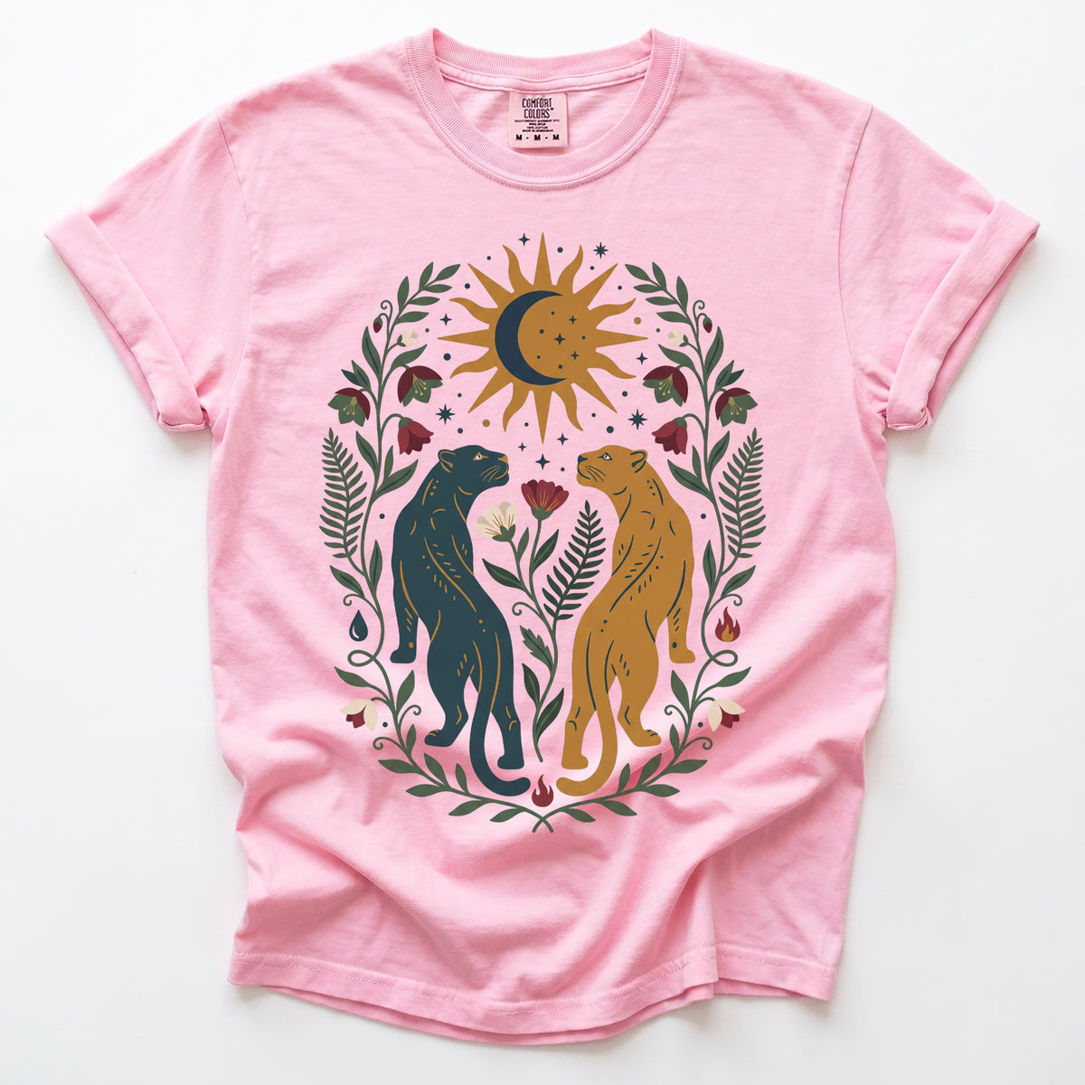 Celestial Felines Vintage Washed T-Shirt