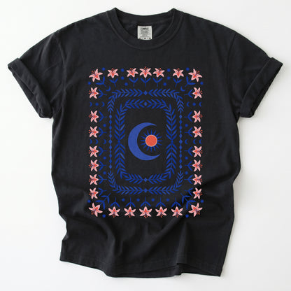 Celestial Floral Tapestry Vintage Washed T-Shirt