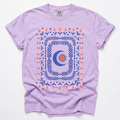 Celestial Floral Tapestry Vintage Washed T-Shirt