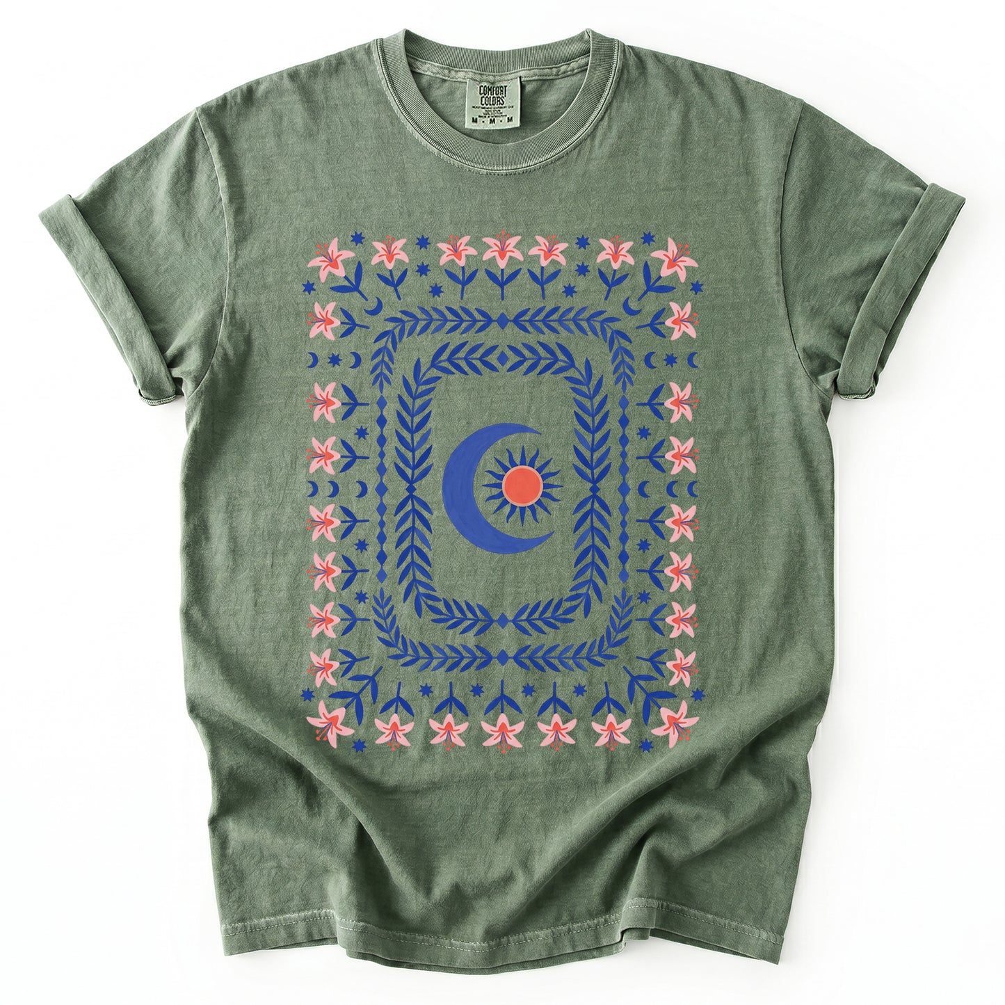 Celestial Floral Tapestry Vintage Washed T-Shirt