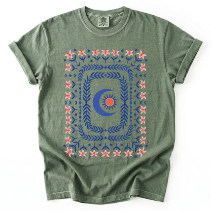 Celestial Floral Tapestry Vintage Washed T-Shirt