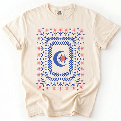 Celestial Floral Tapestry Vintage Washed T-Shirt