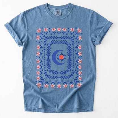 Celestial Floral Tapestry Vintage Washed T-Shirt
