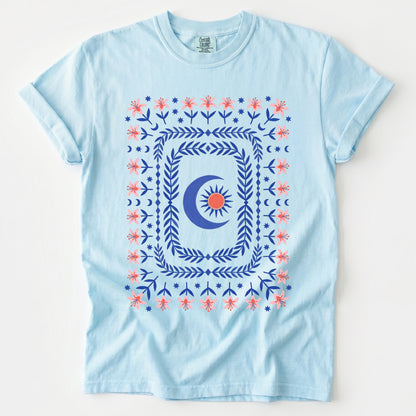 Celestial Floral Tapestry Vintage Washed T-Shirt