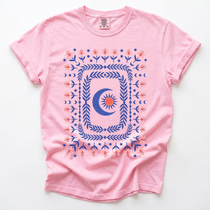 Celestial Floral Tapestry Vintage Washed T-Shirt