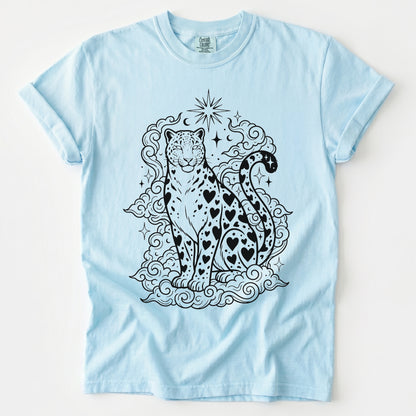 Celestial Heart Leopard Vintage Washed T-Shirt