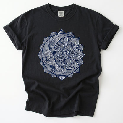 Celestial Heart Mandala Vintage Washed T-Shirt