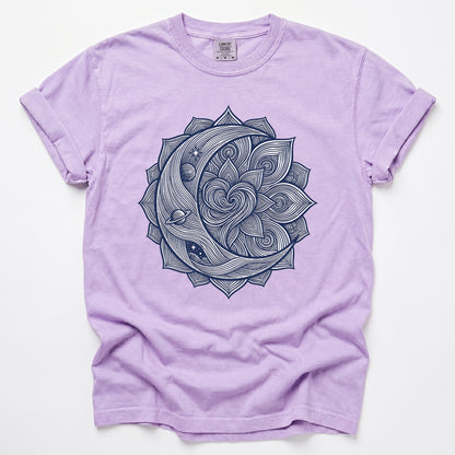 Celestial Heart Mandala Vintage Washed T-Shirt