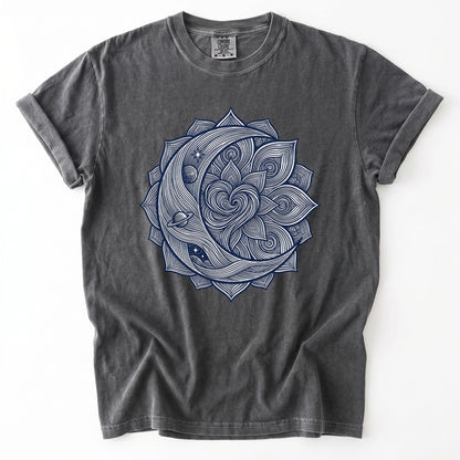 Celestial Heart Mandala Vintage Washed T-Shirt