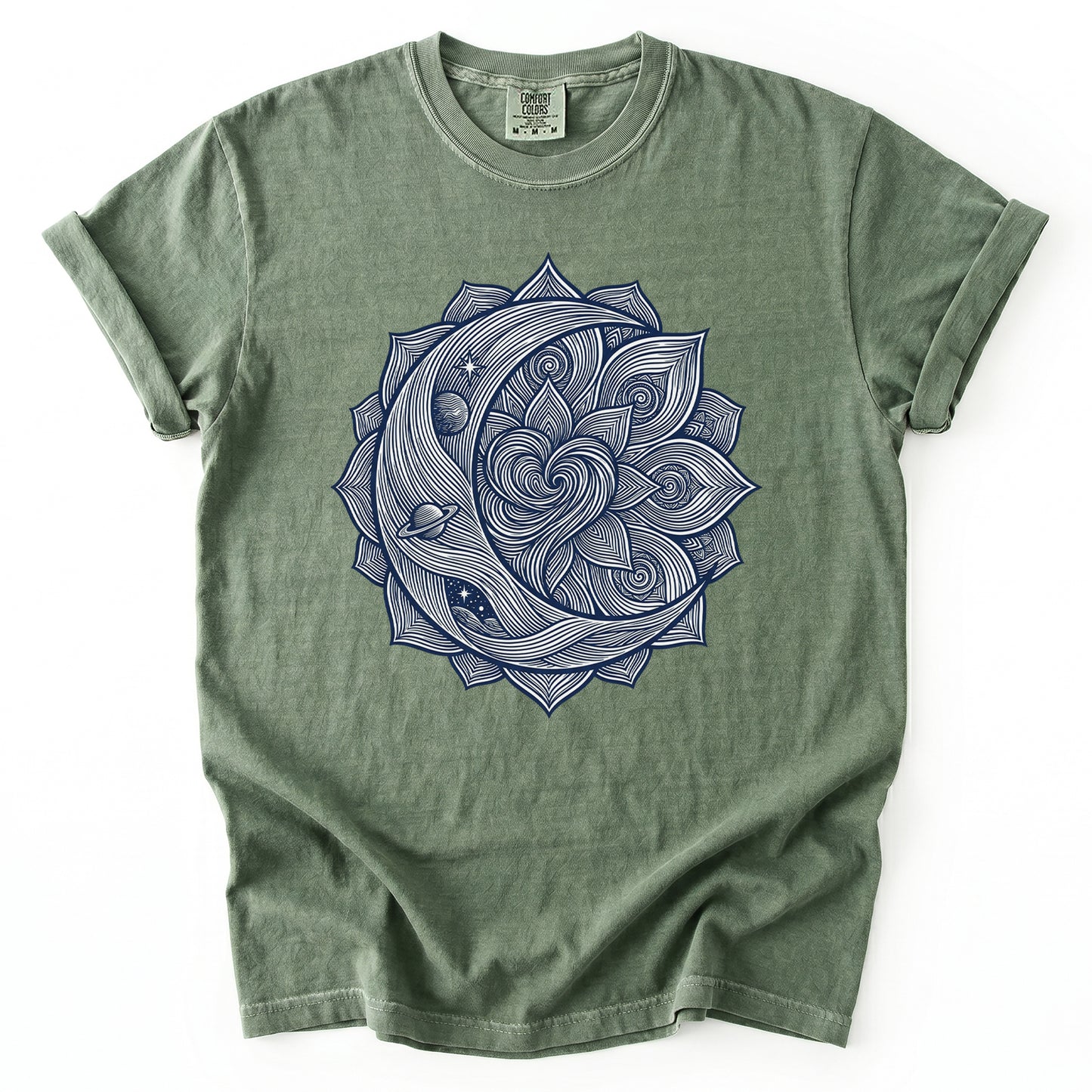 Celestial Heart Mandala Vintage Washed T-Shirt
