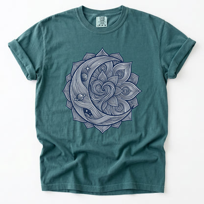 Celestial Heart Mandala Vintage Washed T-Shirt