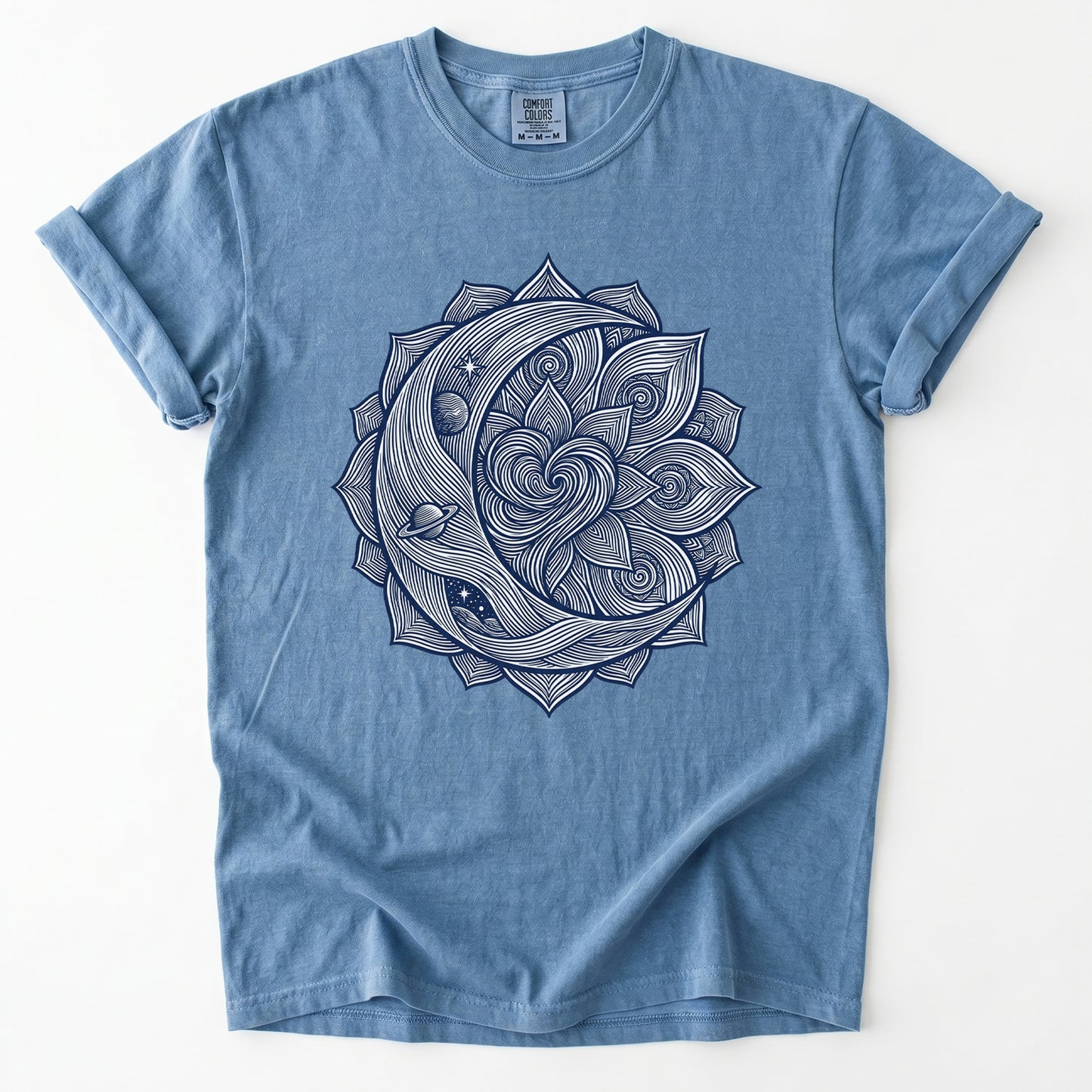 Celestial Heart Mandala Vintage Washed T-Shirt