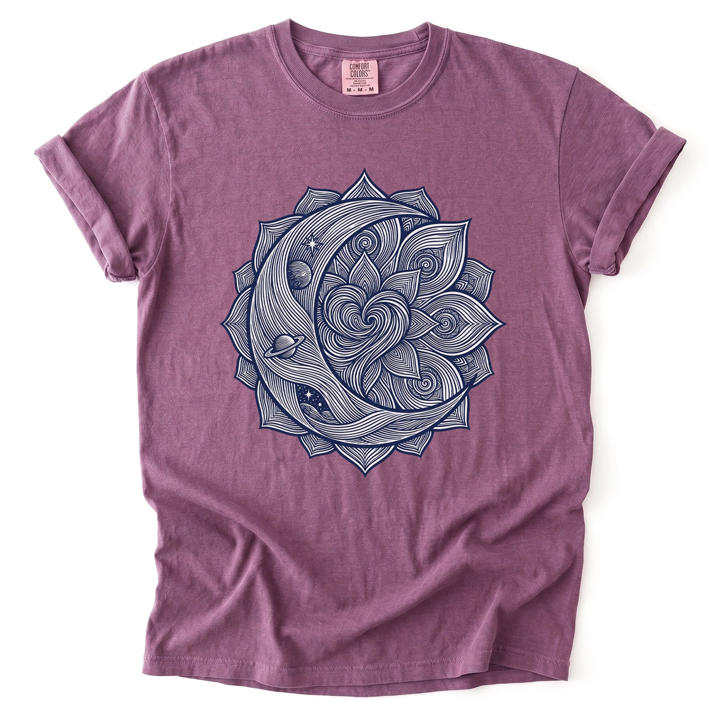 Celestial Heart Mandala Vintage Washed T-Shirt