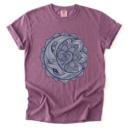 Celestial Heart Mandala Vintage Washed T-Shirt