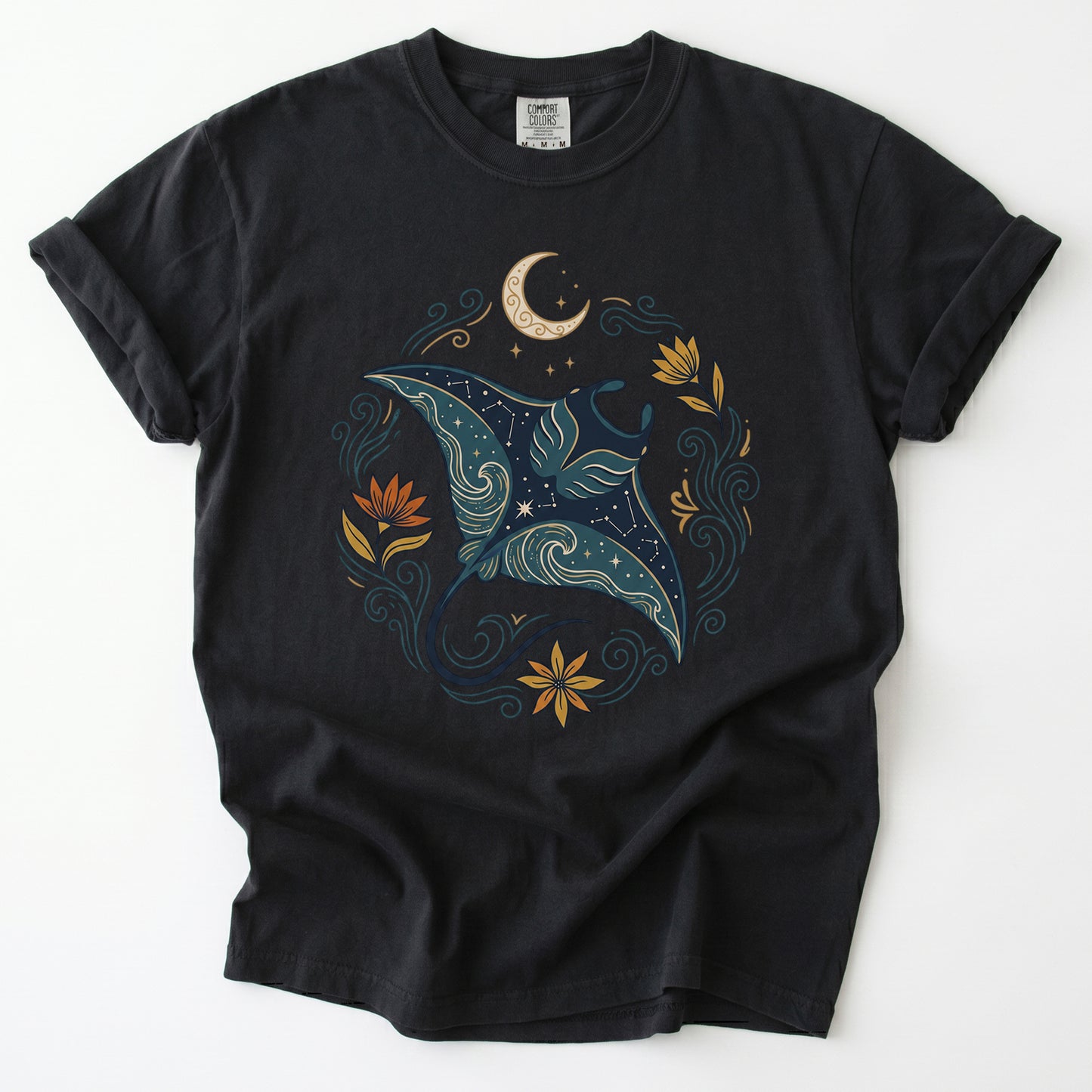 Celestial Manta Ray Vintage Washed T-Shirt