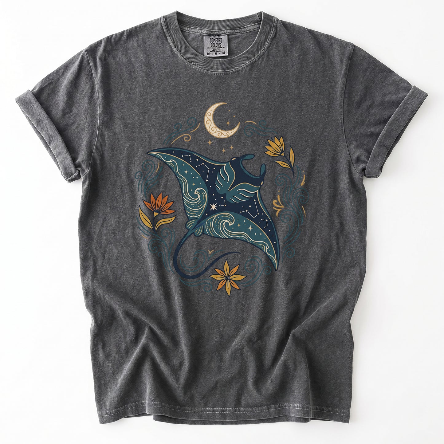 Celestial Manta Ray Vintage Washed T-Shirt
