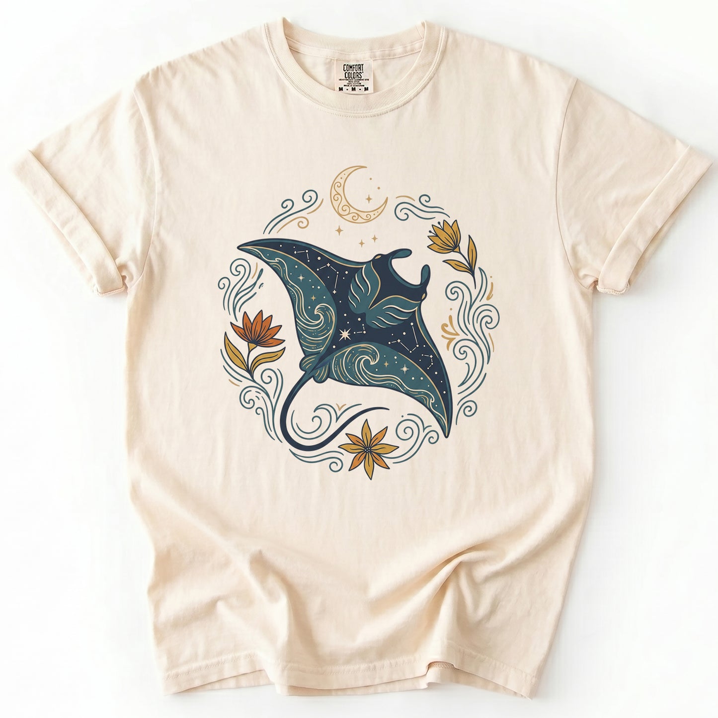 Celestial Manta Ray Vintage Washed T-Shirt