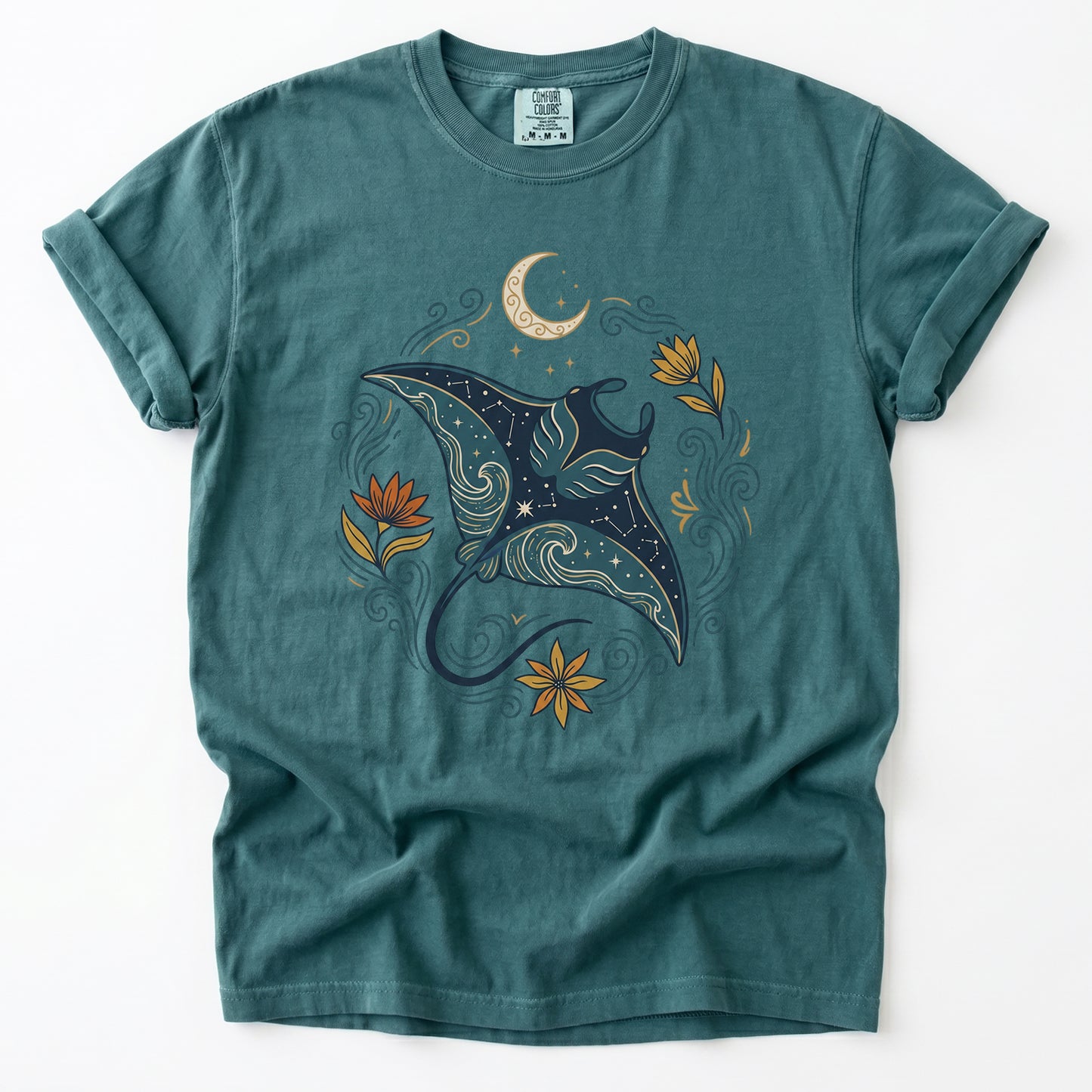 Celestial Manta Ray Vintage Washed T-Shirt