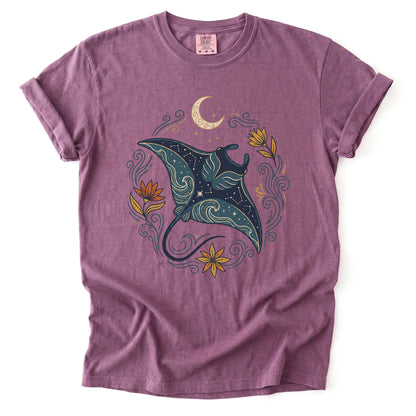 Celestial Manta Ray Vintage Washed T-Shirt