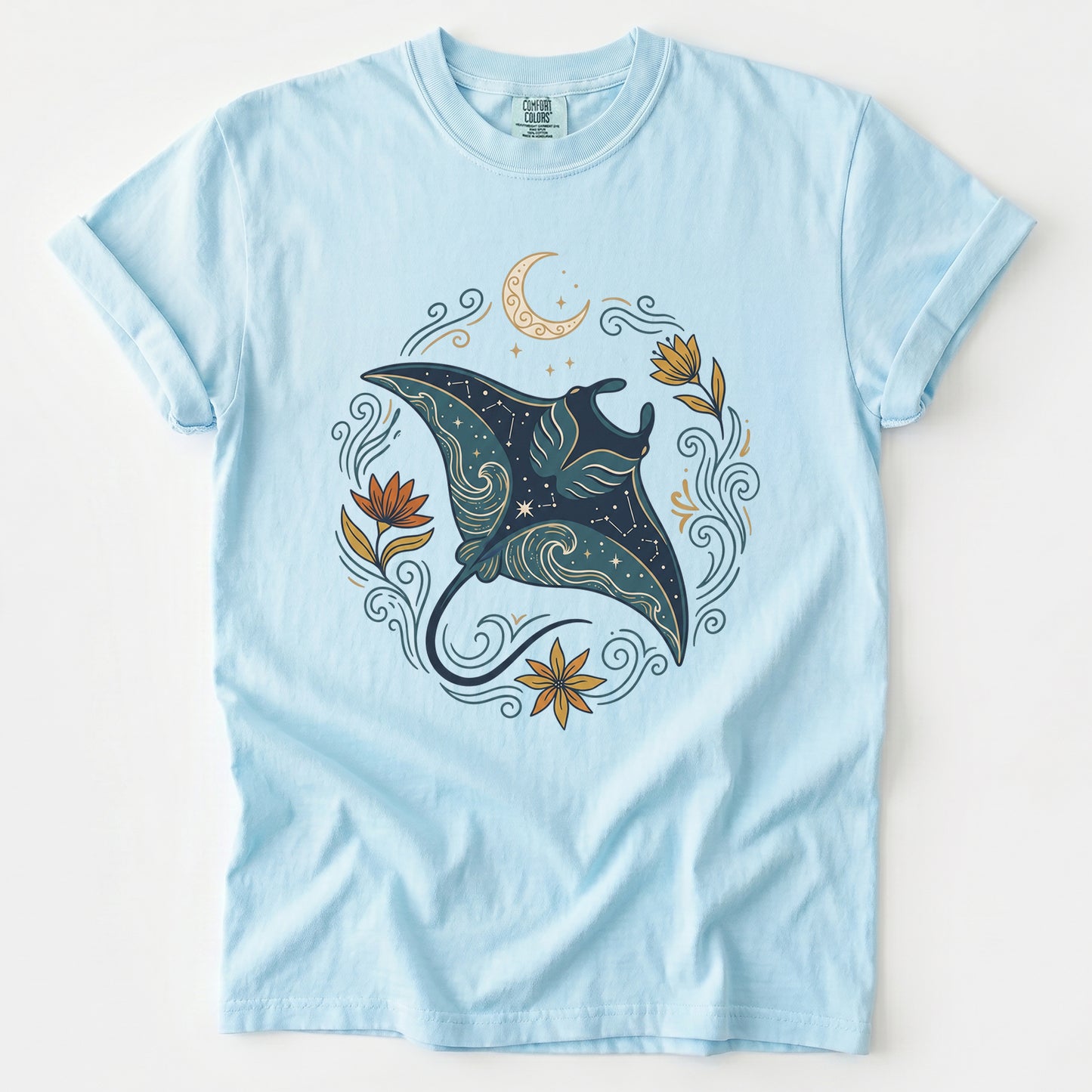 Celestial Manta Ray Vintage Washed T-Shirt