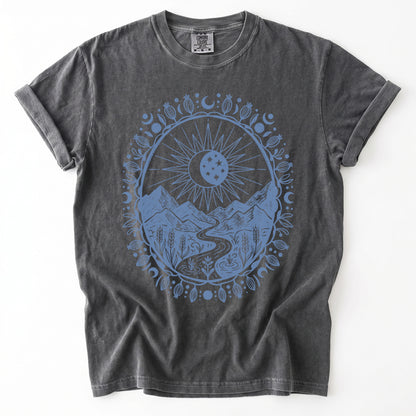 Celestial Mountain Vintage Washed T-Shirt