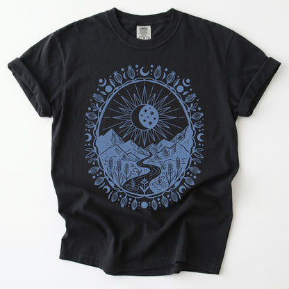 Celestial Mountain Vintage Washed T-Shirt