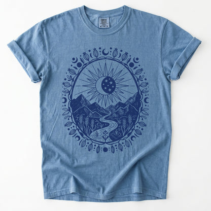 Celestial Mountain Vintage Washed T-Shirt