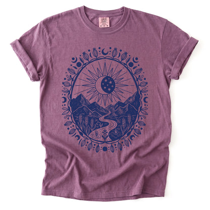 Celestial Mountain Vintage Washed T-Shirt
