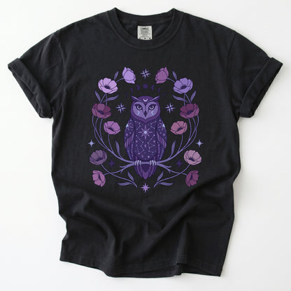 Celestial Owl Vintage Washed T-Shirt