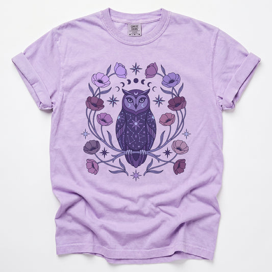 Celestial Owl Vintage Washed T-Shirt