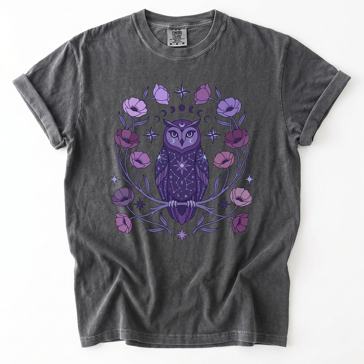 Celestial Owl Vintage Washed T-Shirt