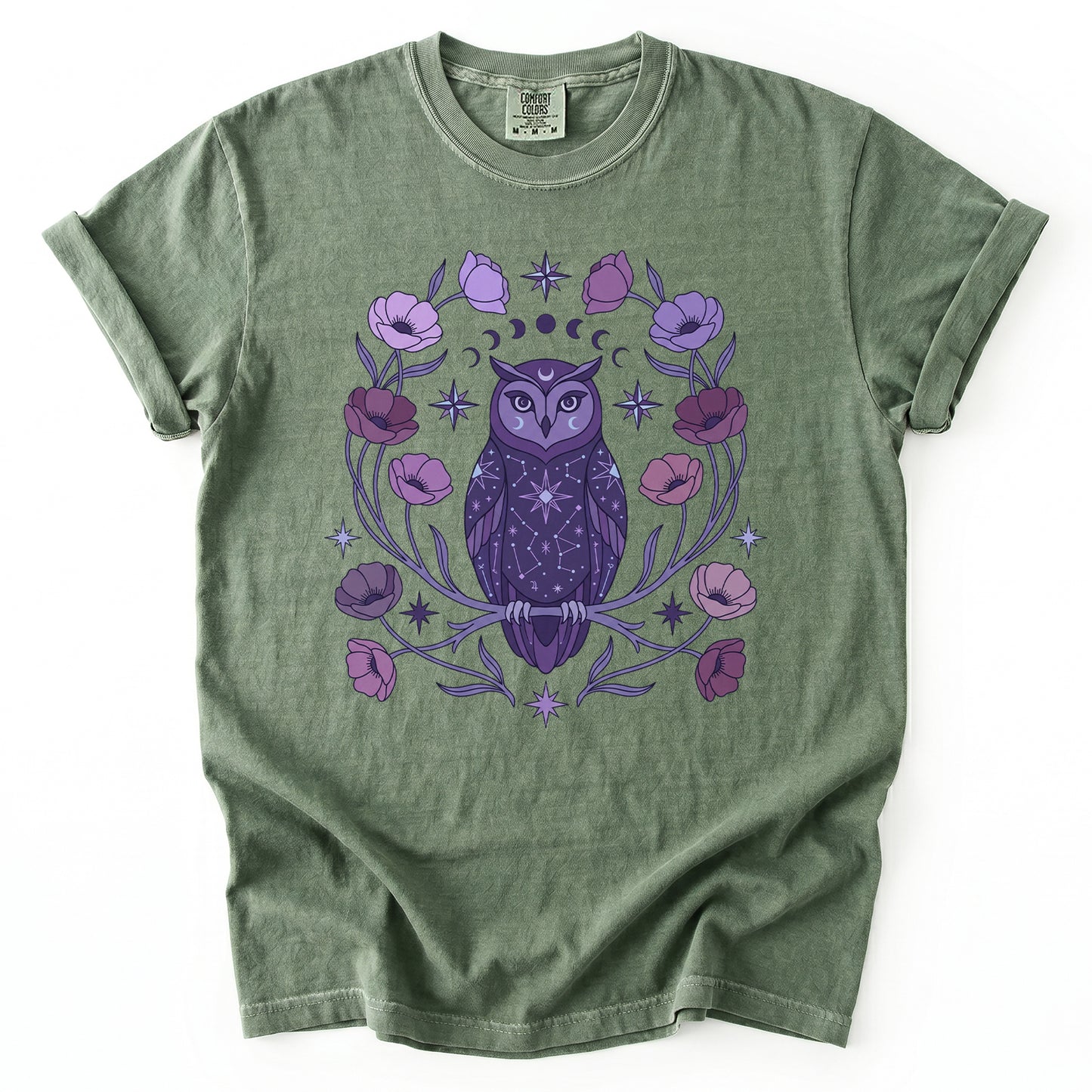 Celestial Owl Vintage Washed T-Shirt