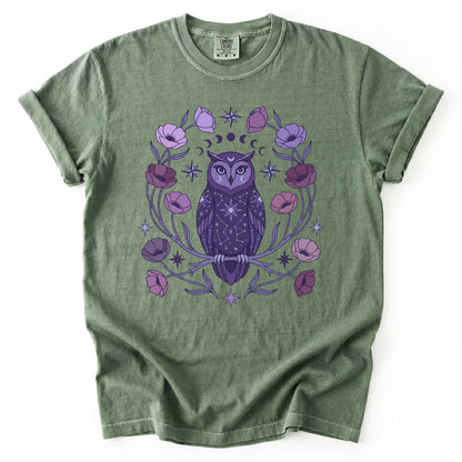 Celestial Owl Vintage Washed T-Shirt
