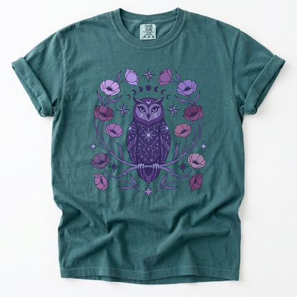 Celestial Owl Vintage Washed T-Shirt