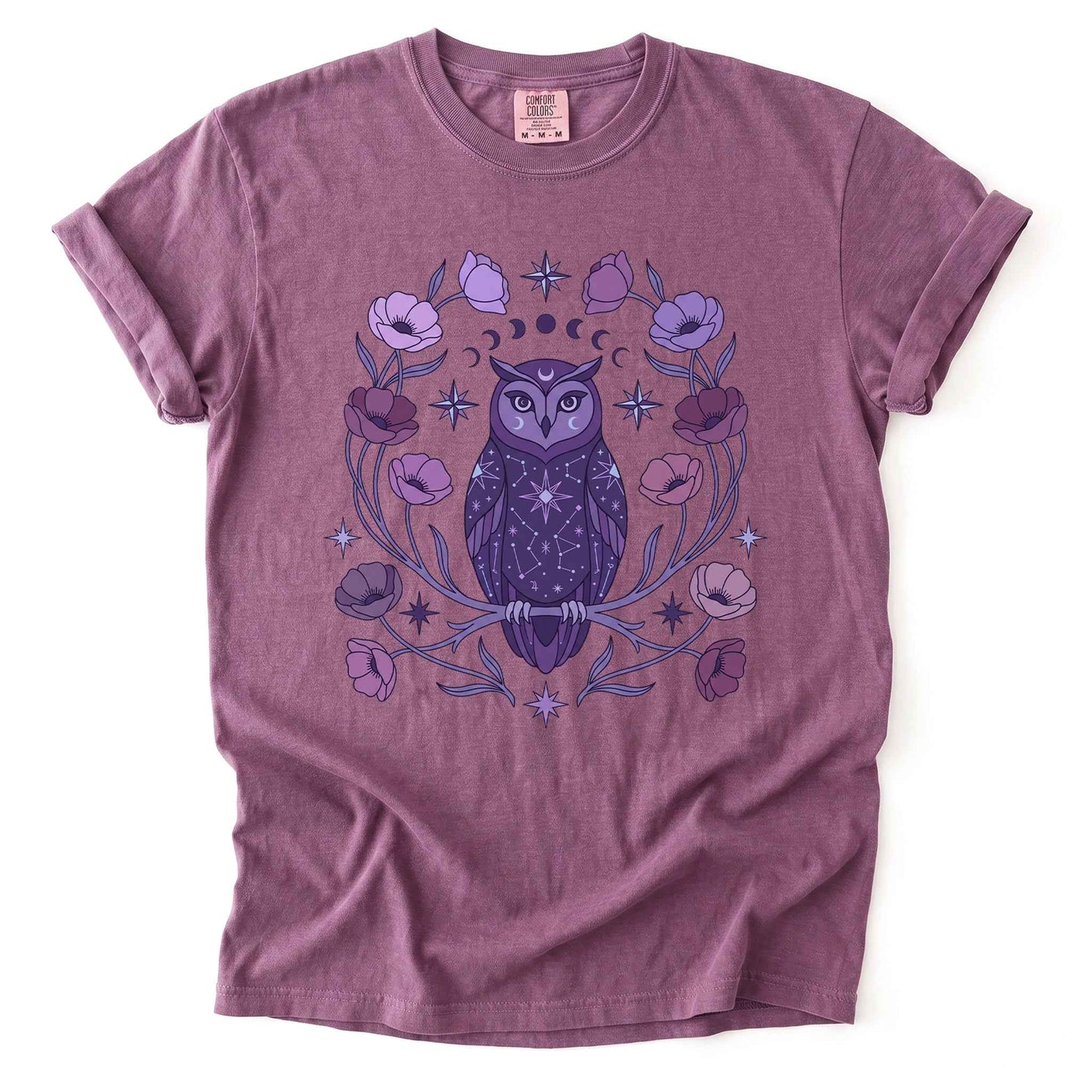Celestial Owl Vintage Washed T-Shirt