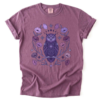 Celestial Owl Vintage Washed T-Shirt