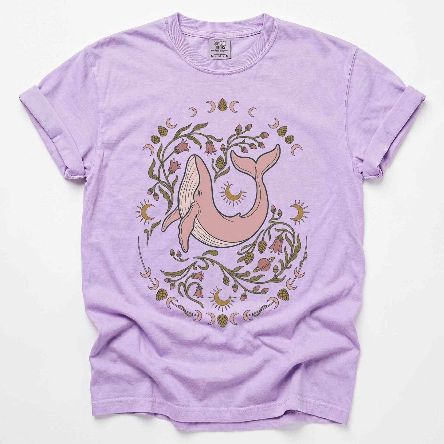 Whimsical Whale Vintage Washed T-Shirt
