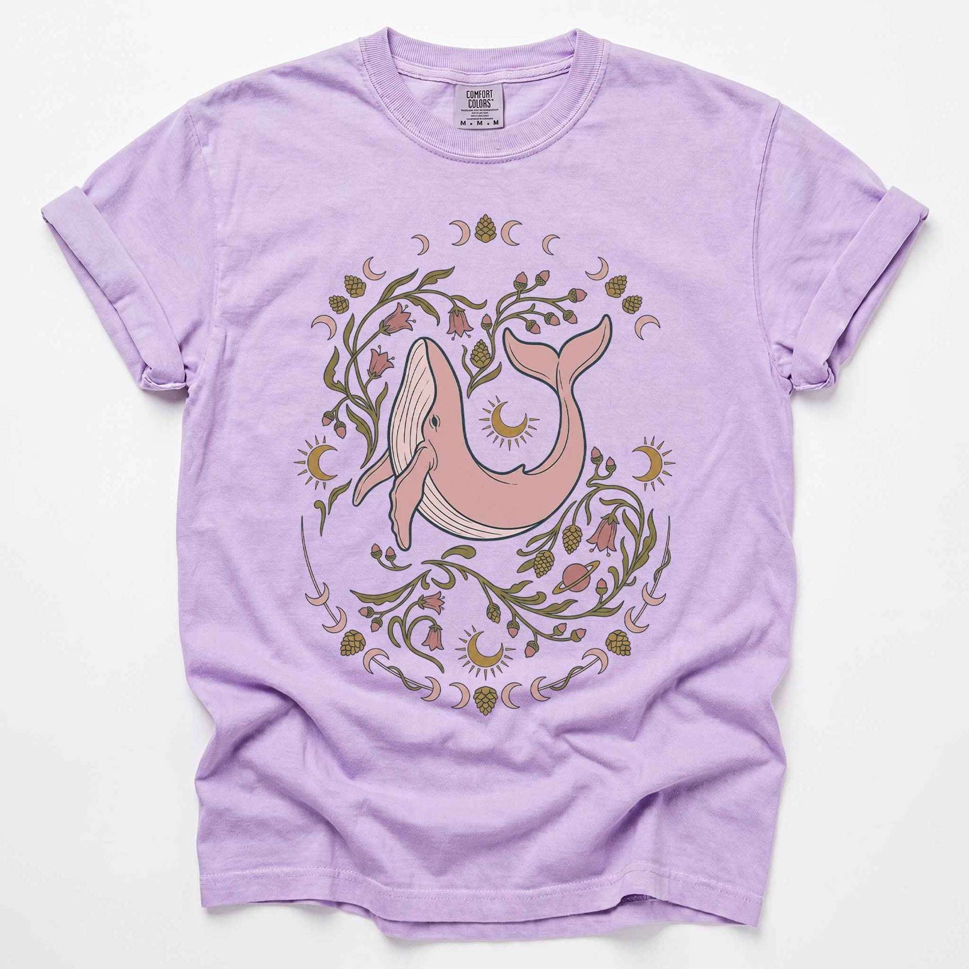 Whimsical Whale Vintage Washed T-Shirt