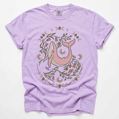 Whimsical Whale Vintage Washed T-Shirt