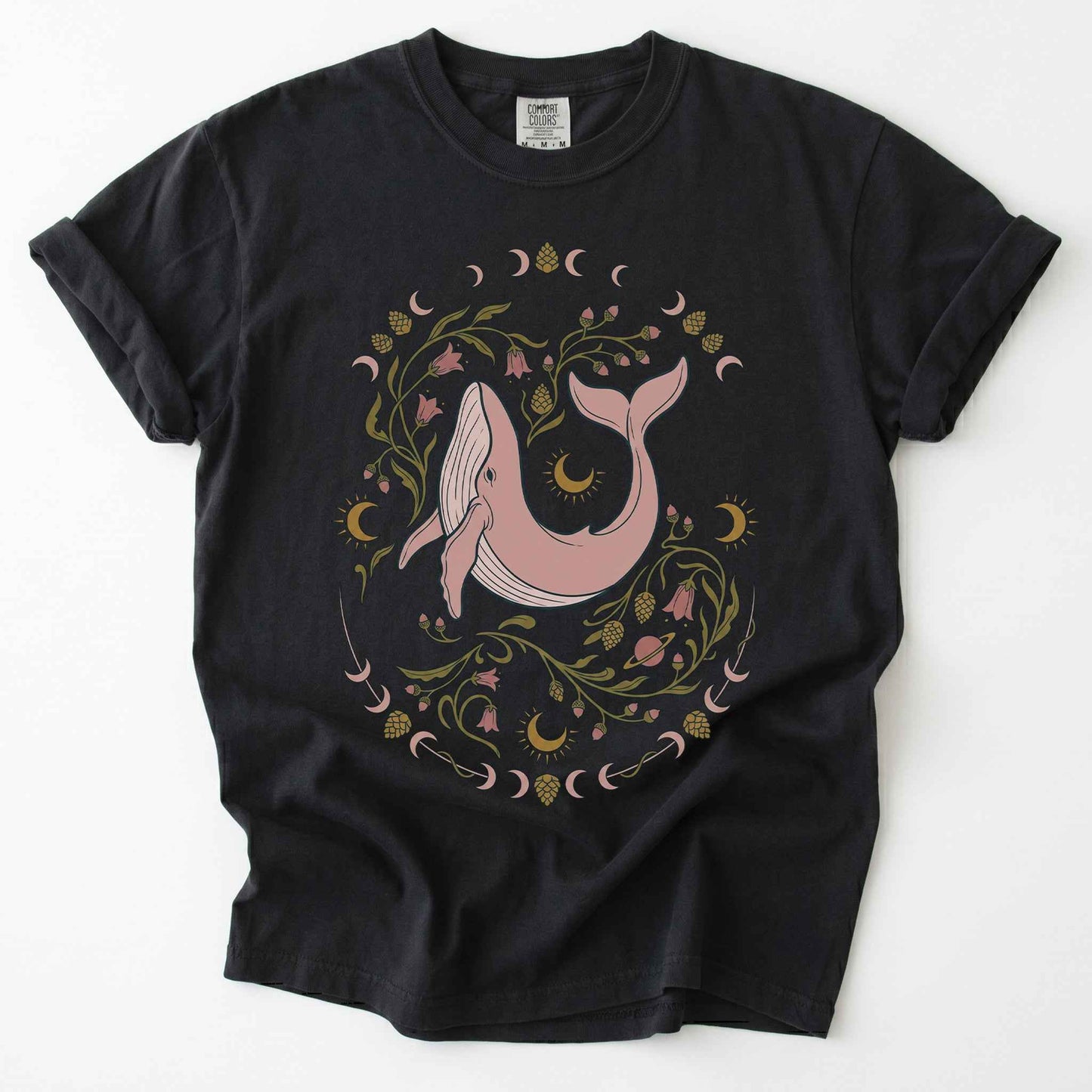 Whimsical Whale Vintage Washed T-Shirt