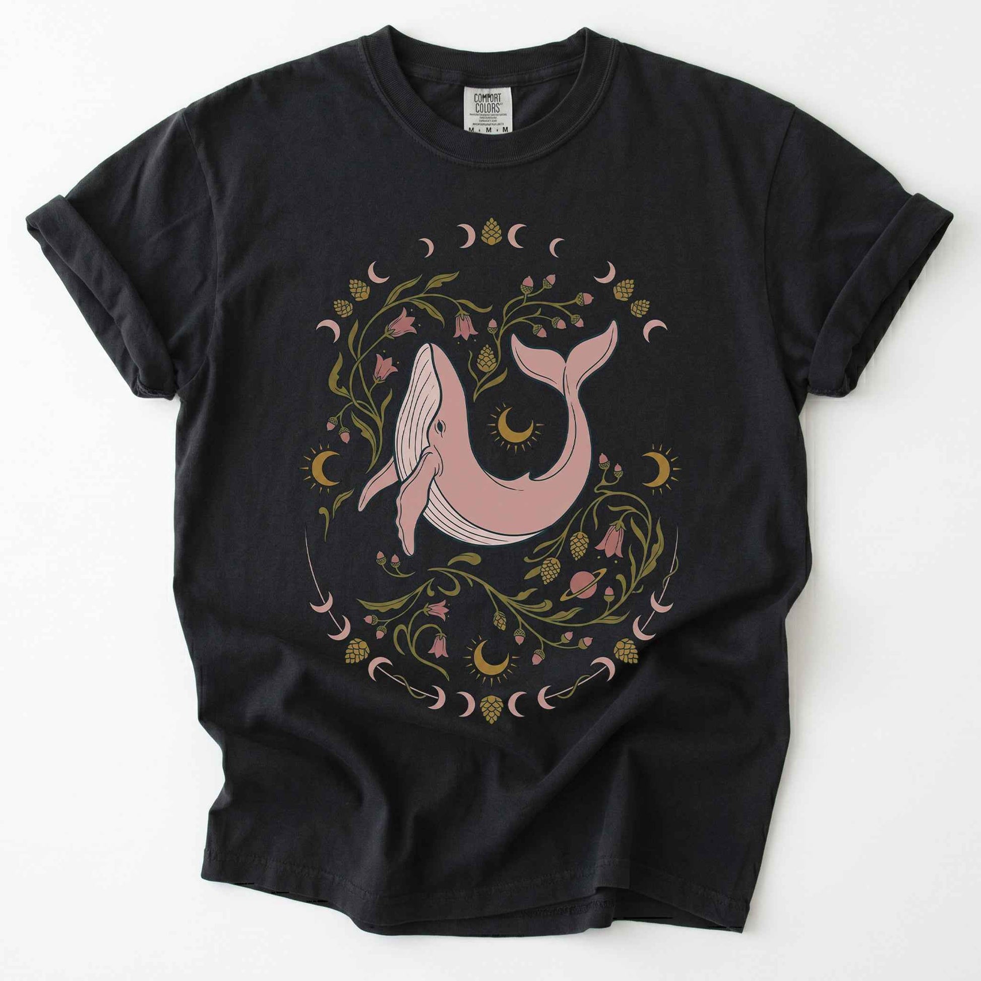 Whimsical Whale Vintage Washed T-Shirt
