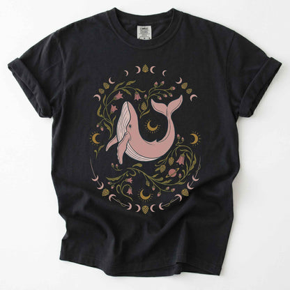 Whimsical Whale Vintage Washed T-Shirt