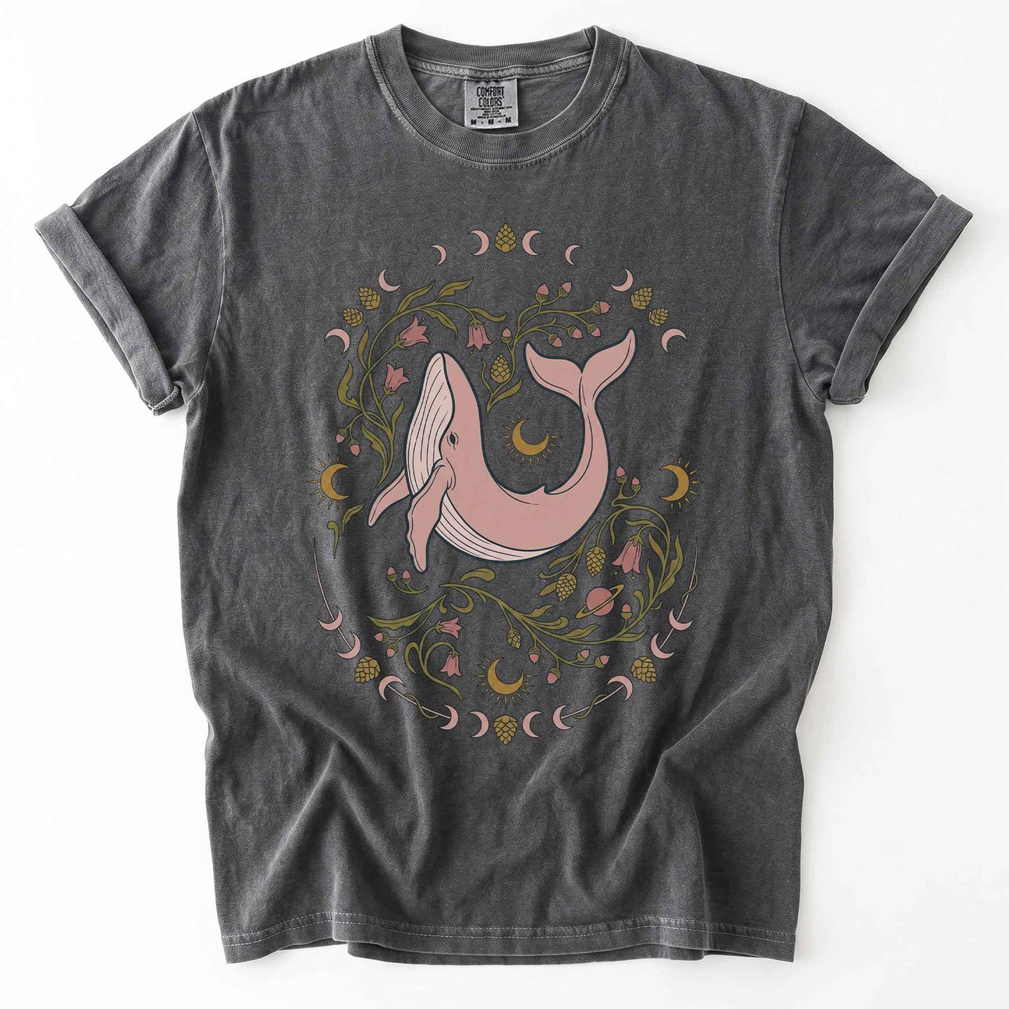Whimsical Whale Vintage Washed T-Shirt