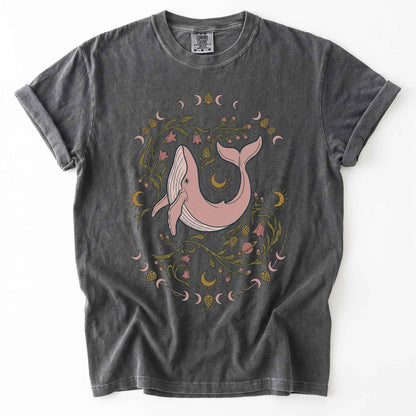 Whimsical Whale Vintage Washed T-Shirt
