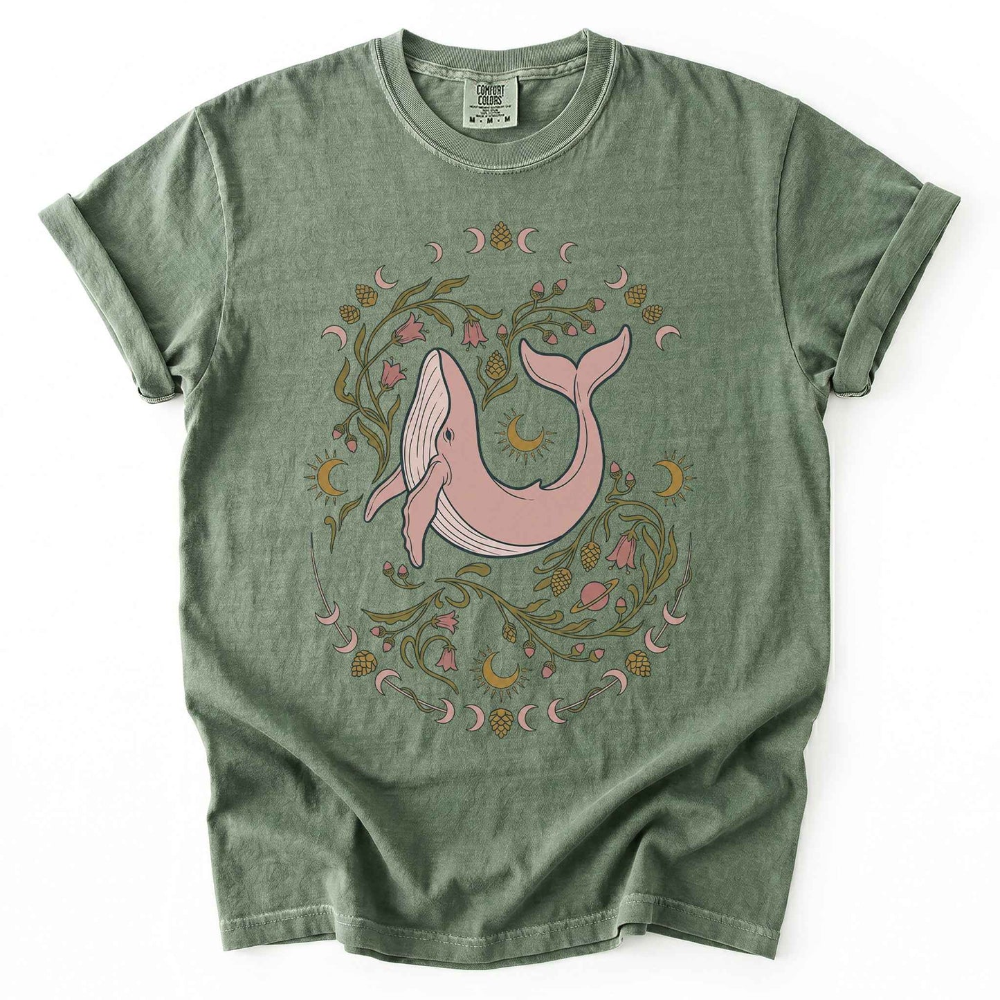 Whimsical Whale Vintage Washed T-Shirt