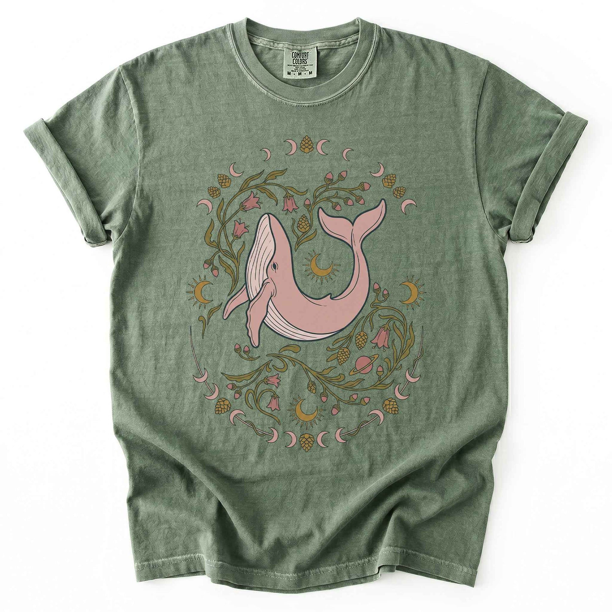 Whimsical Whale Vintage Washed T-Shirt