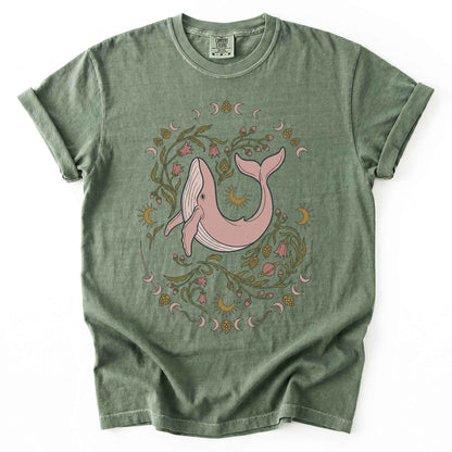 Whimsical Whale Vintage Washed T-Shirt