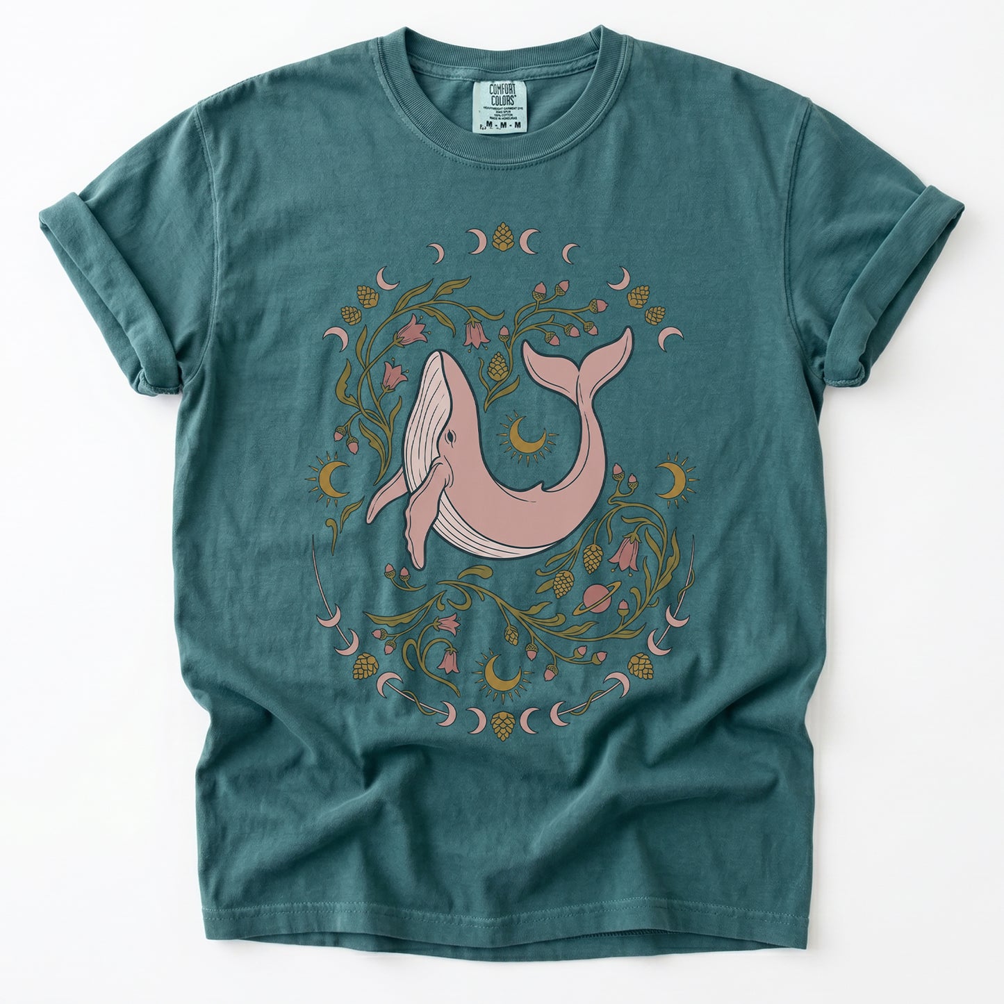 Whimsical Whale Vintage Washed T-Shirt